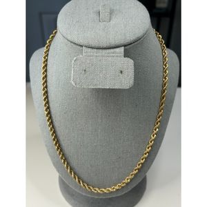 Vintage Romanza Italy Gold Tone Twisted Chain Necklace